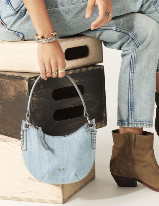 Denim | Femme Ba&sh Swing Sac Double Forme Bleu