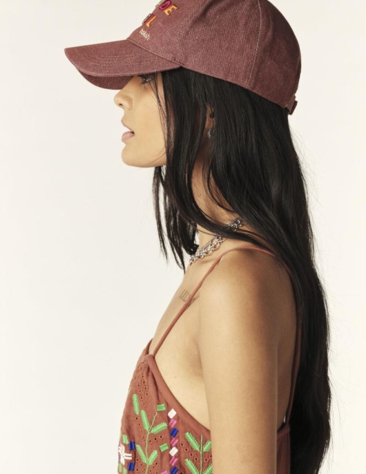 Chapeaux & Casquettes | Femme Ba&sh Hatty Casquette Brodée Chocolat