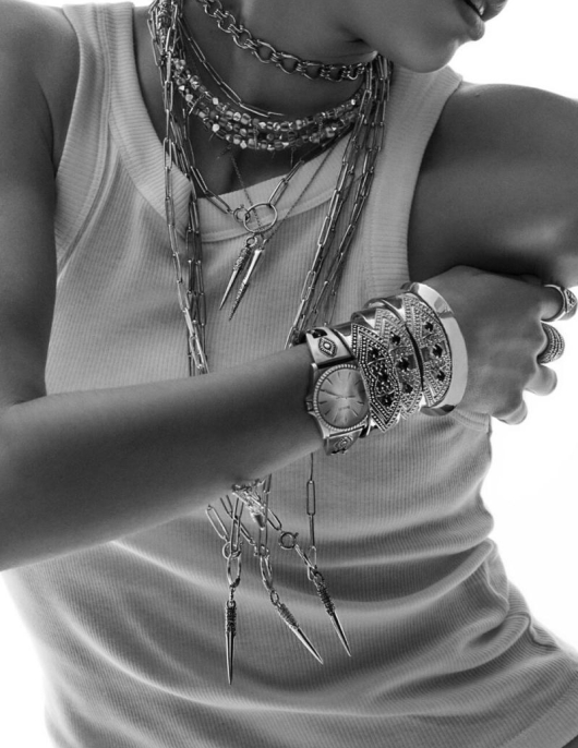 Bijoux & Montres | Femme Ba&sh Malia Collier Pendentif Gris