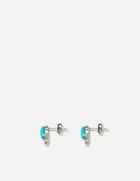 Bijoux & Montres | Femme Ba&sh Temple Boucles D'oreilles Turquoises Gris