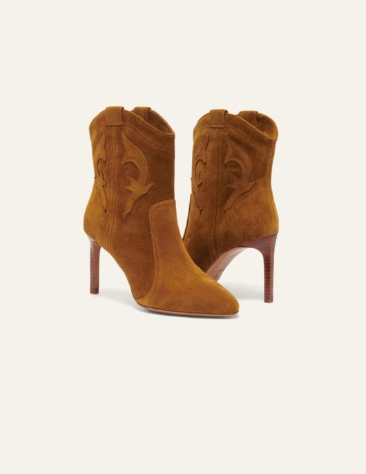 Chaussures | Femme Ba&sh Caitlin Bottines Santiags Ocre