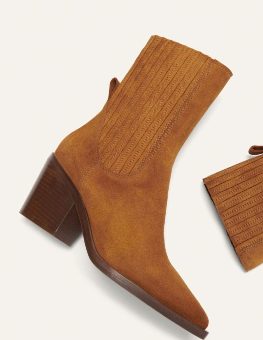 Chaussures | Femme Ba&sh Chervey Bottines En Suède Marron