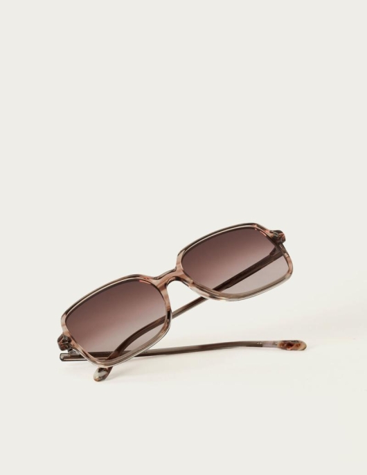 Lunettes De Soleil | Femme Ba&sh Lana Lunettes De Soleil Carrées Oversize Marron